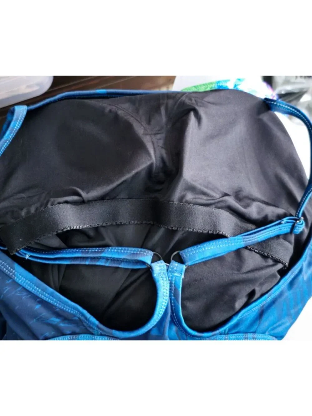 Baleaf Blue Racerback One Piece Swimsuit 38/Med UPF 50+ Adjustable Straps - Picture 3 of 10